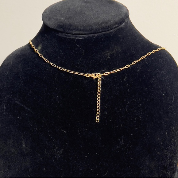 Green & Gold Epoxy Resin DogTag Necklace with Charm Adjustable Chain Handcrafted - Picture 7 of 8